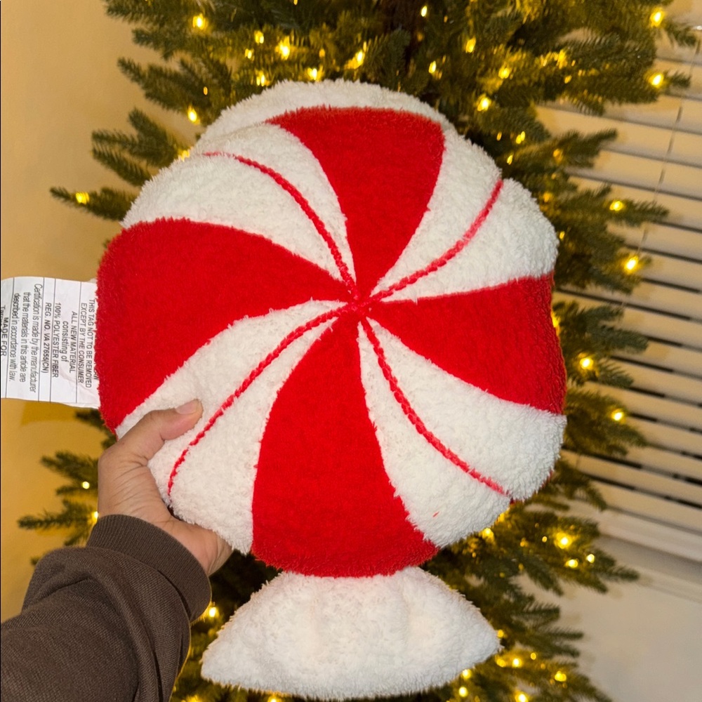 Wondershop Red and White Holiday Candy Pillow - Picture 2 of 3